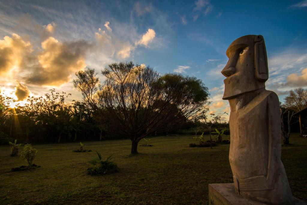 Jardín al aire libre en Cabañas Henua Iti