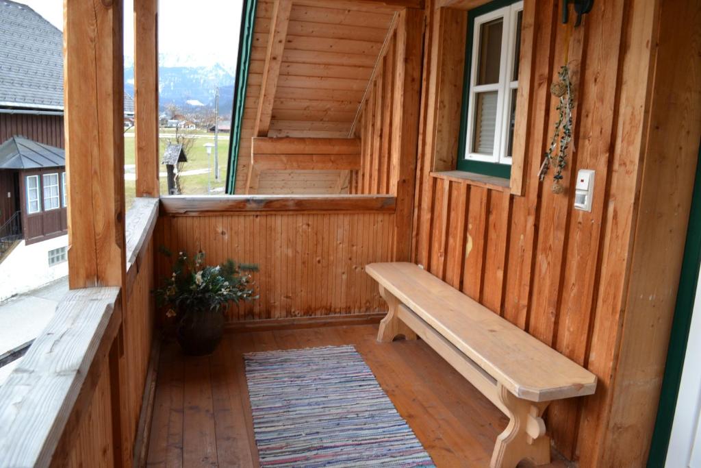 Balkón nebo terasa v ubytování Ferienhaus Grubegg