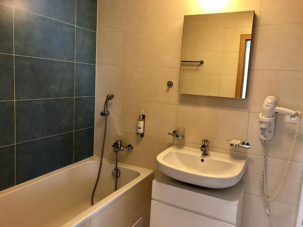 Koupelna v ubytování Hotel Slovan