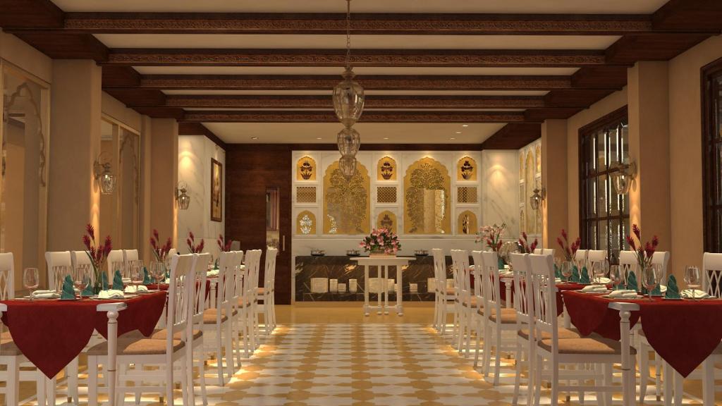 Restaurace v ubytování Laxmi Palace Heritage Boutique Hotel