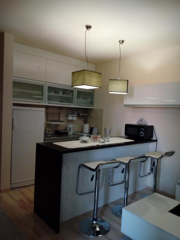 Kuchyň nebo kuchyňský kout v ubytování Apartman ZVEZDA