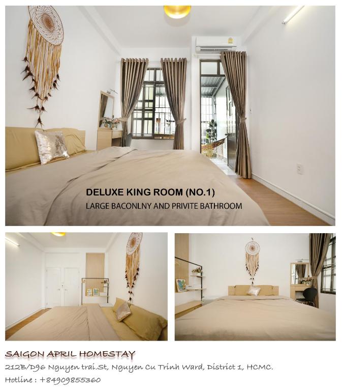 Postel nebo postele na pokoji v ubytování Saigon April Homestay