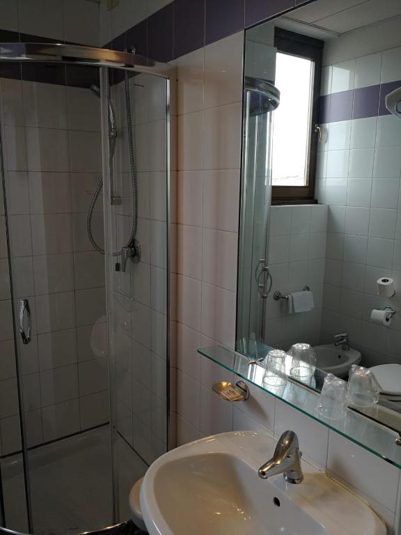 Koupelna v ubytování Hotel Meridiana