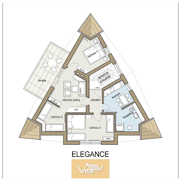 Půdorys ubytování Vila Anna Wellness