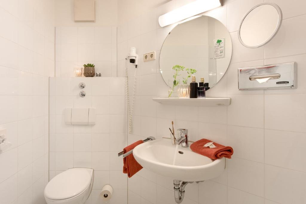 Koupelna v ubytování Hotel Europa