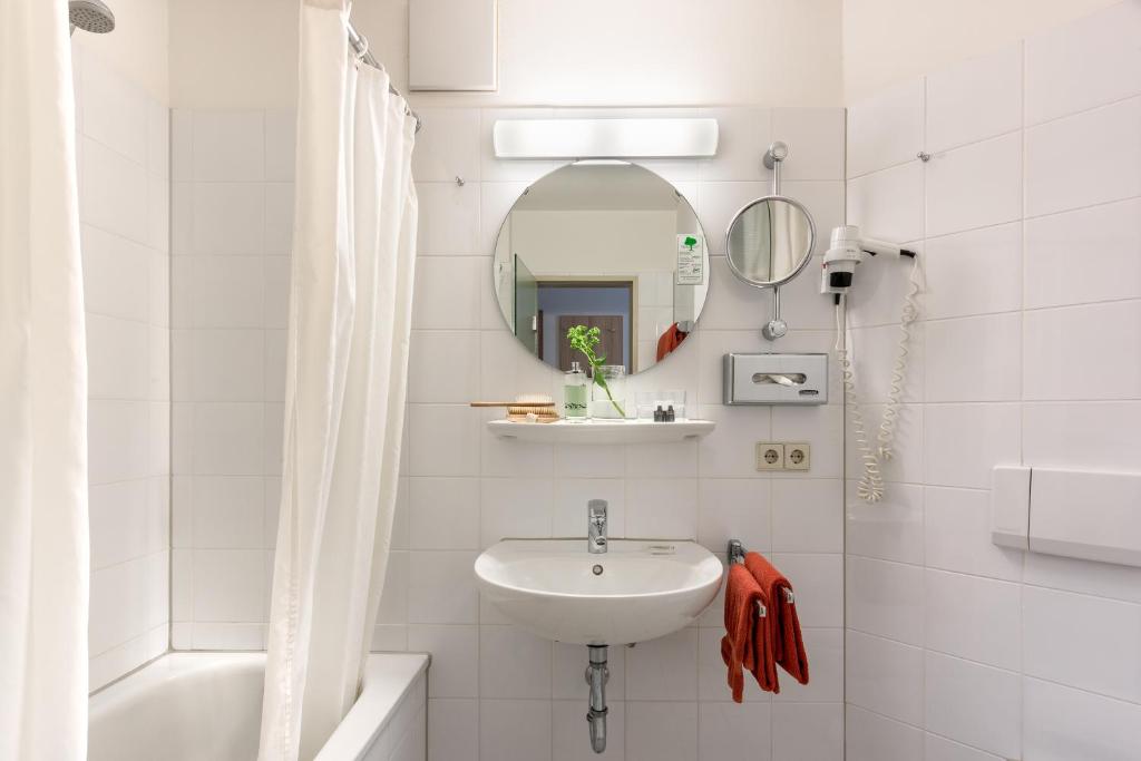 Koupelna v ubytování Hotel Europa