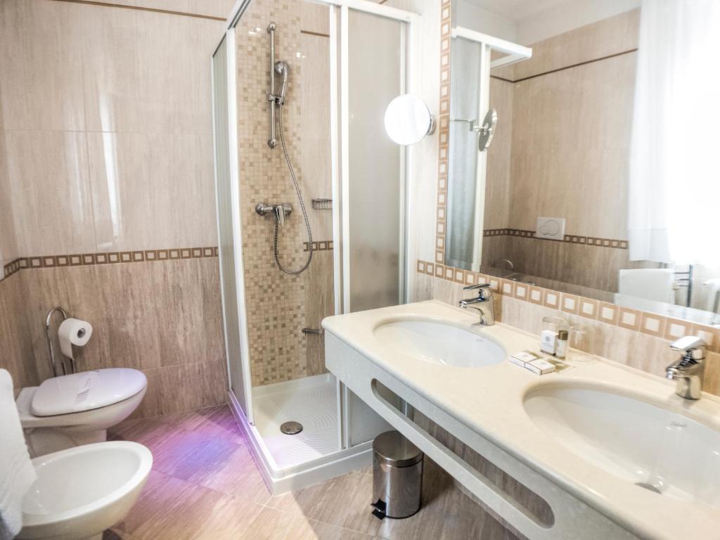 Koupelna v ubytování Hotel Aurora Terme