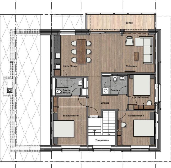Půdorys ubytování Apart Lodge belMont