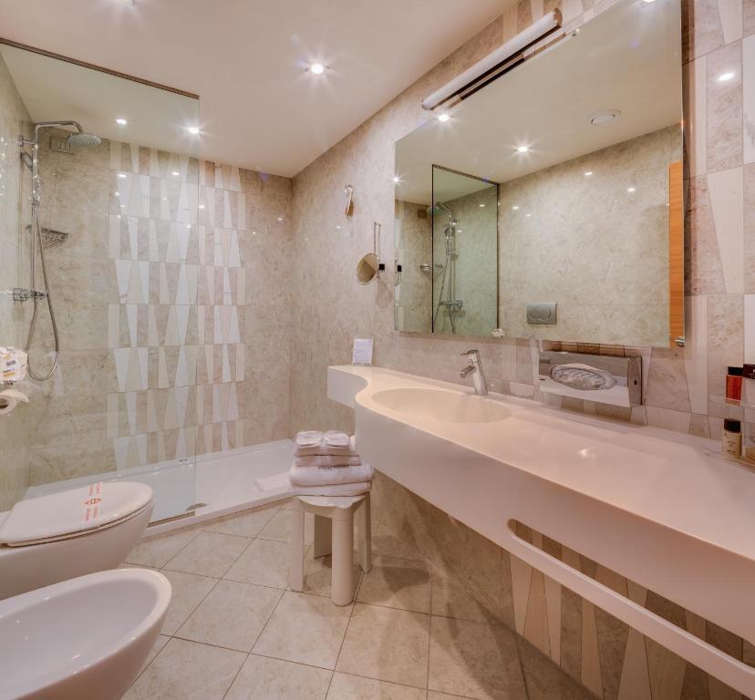 Koupelna v ubytování Best Western Hotel Adige