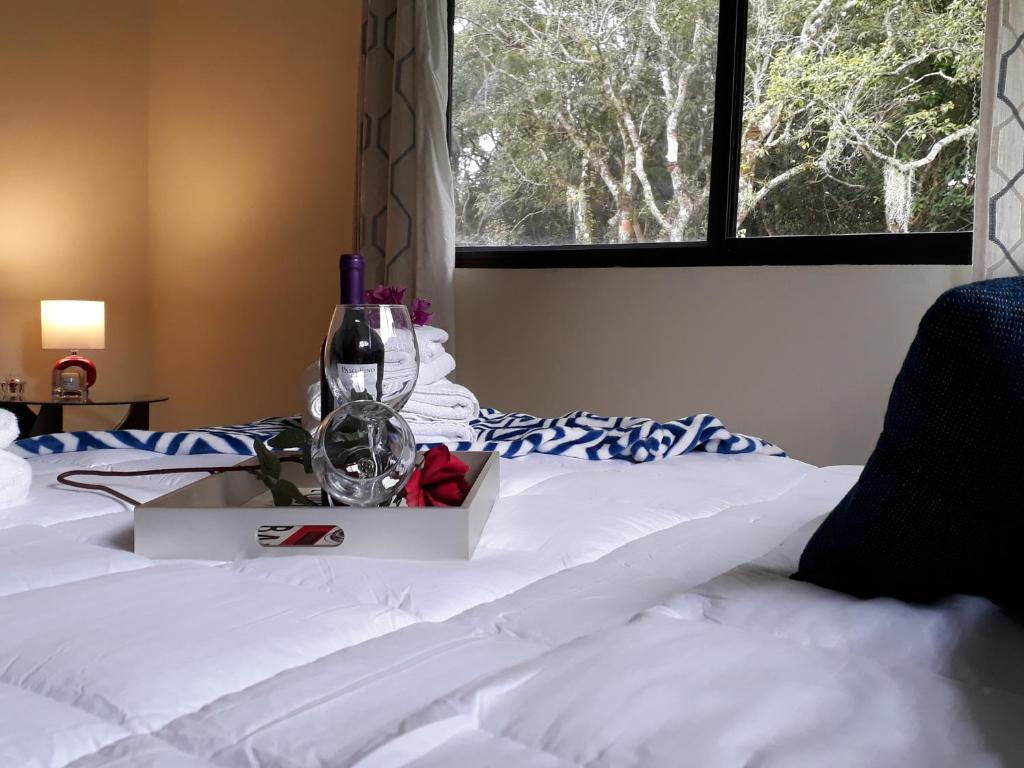 Een bed of bedden in een kamer bij Casa Mirango Boquete