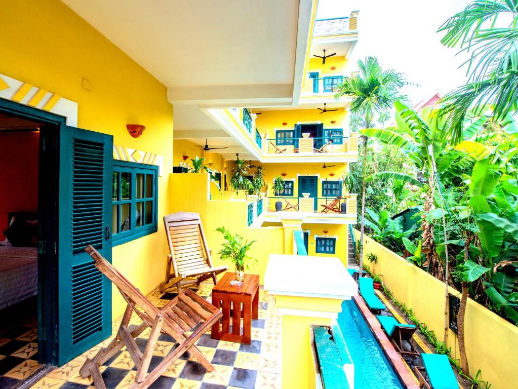 Balkón nebo terasa v ubytování Golden Banana Residence