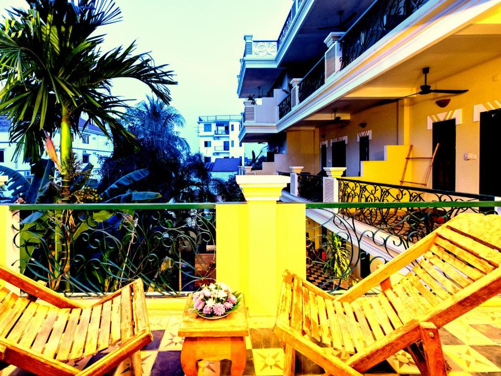 Balkón nebo terasa v ubytování Golden Banana Residence