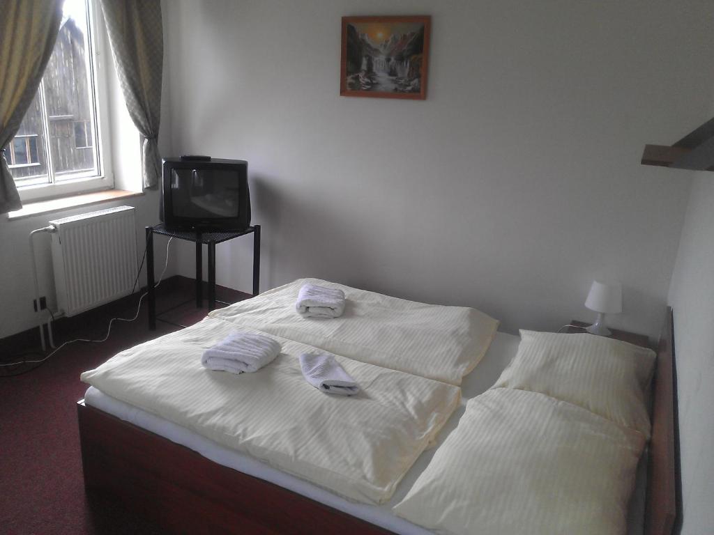 Postel nebo postele na pokoji v ubytování Hotel Bellevue