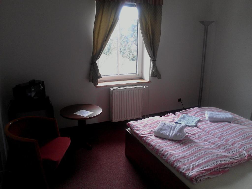 Postel nebo postele na pokoji v ubytování Hotel Bellevue
