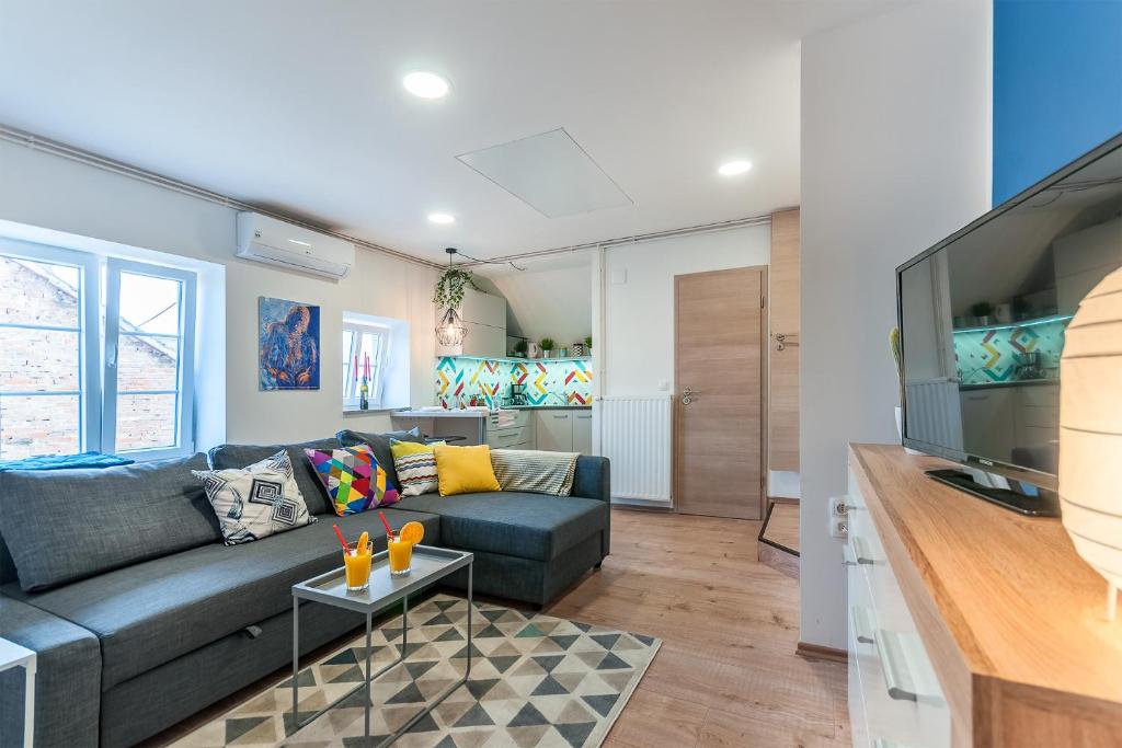 Posezení v ubytování TOP Apartman