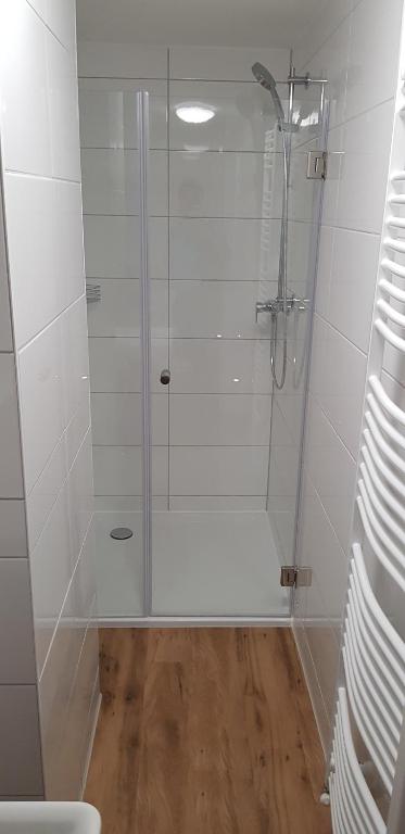 Koupelna v ubytování Hotel U7
