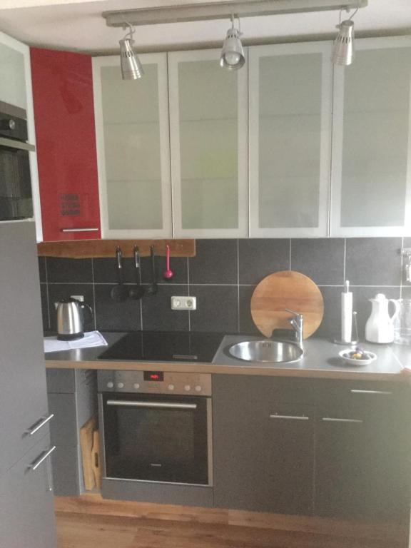 Kuchyň nebo kuchyňský kout v ubytování FW Sonnenschein