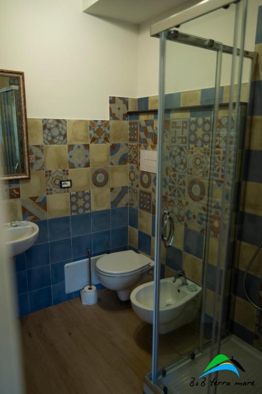 Koupelna v ubytování B&B Terra Mare