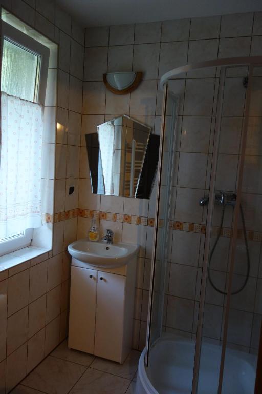 Kúpeľňa v ubytovaní Dom Pod Siódemką