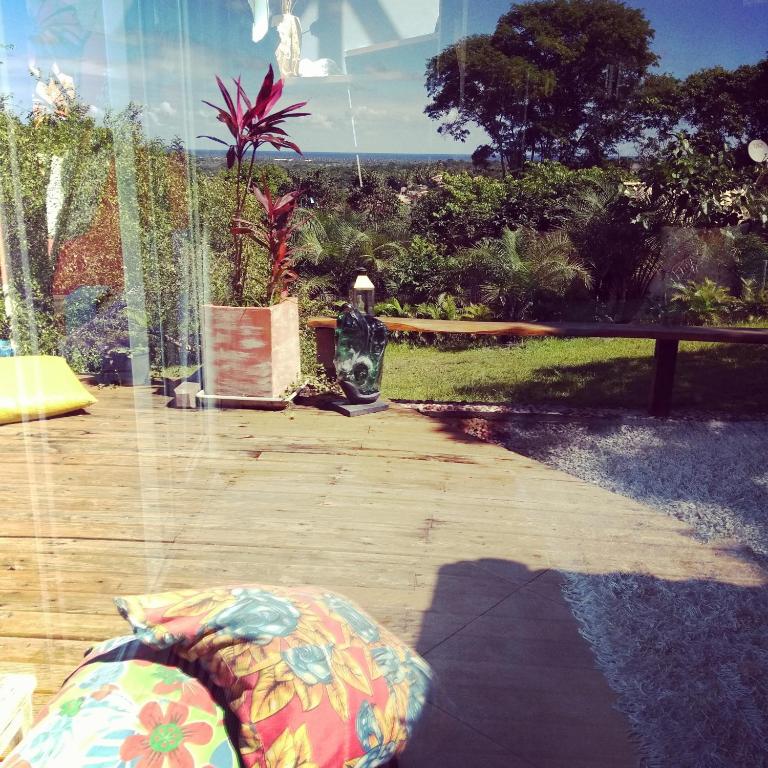 Zahrada ubytování Chalé "Oasis"