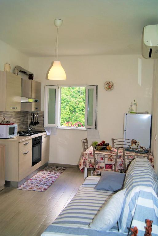 Kuchyň nebo kuchyňský kout v ubytování Chez Il Pino Vernazza vista mare
