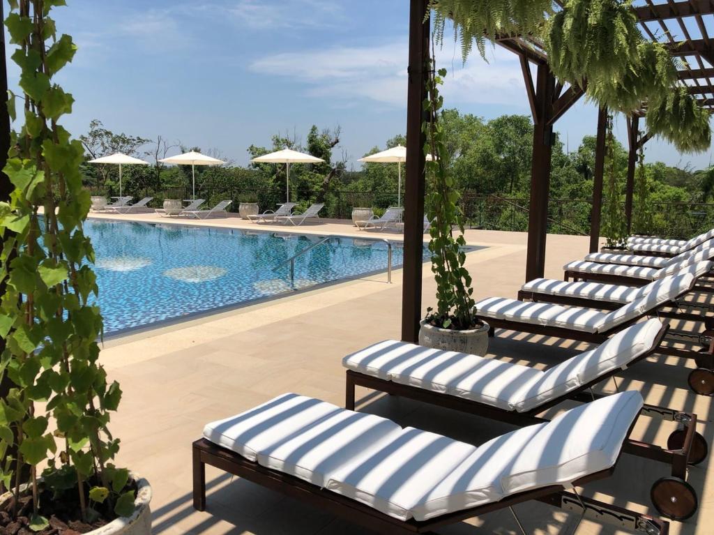 Bazén v ubytování The Grand Hotel Kaohsiung nebo v jeho okolí