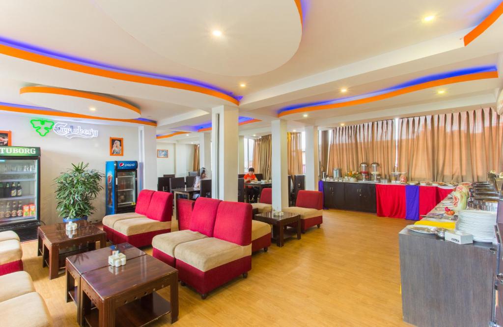 Posezení v ubytování Avataar Kathmandu Hotel
