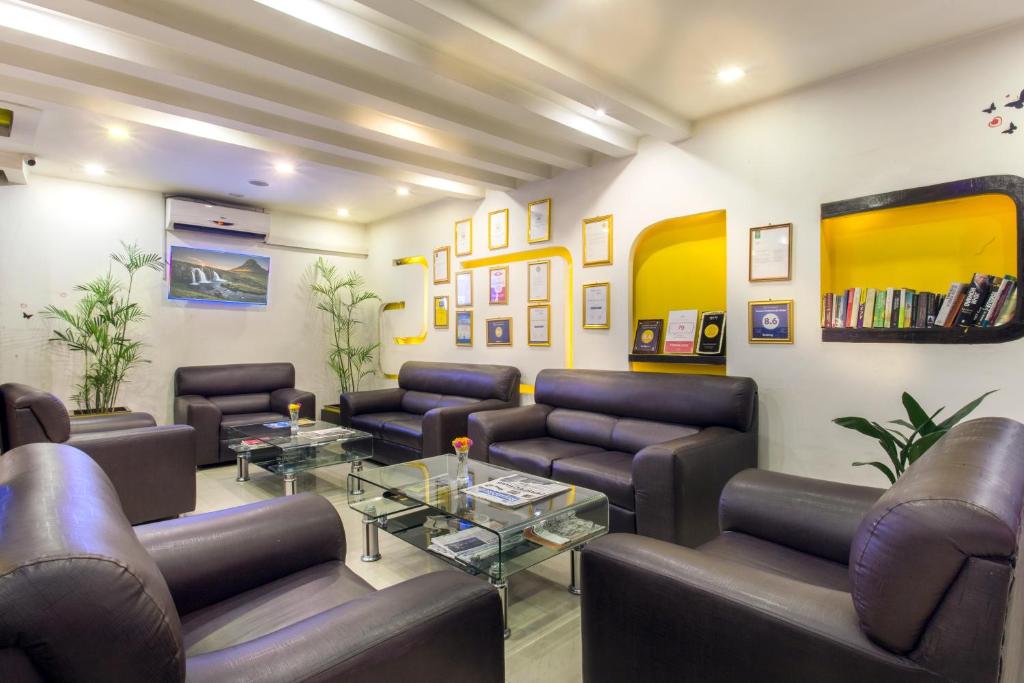 Posezení v ubytování Avataar Kathmandu Hotel