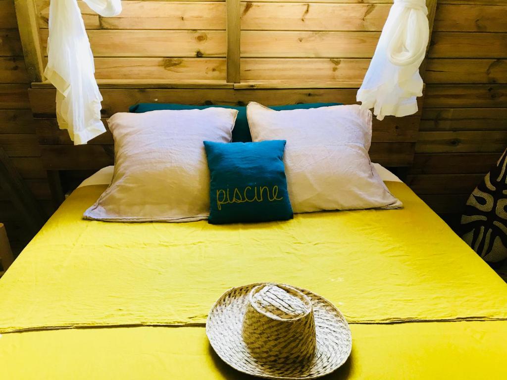 Postel nebo postele na pokoji v ubytování Bungalow de charme vue mer
