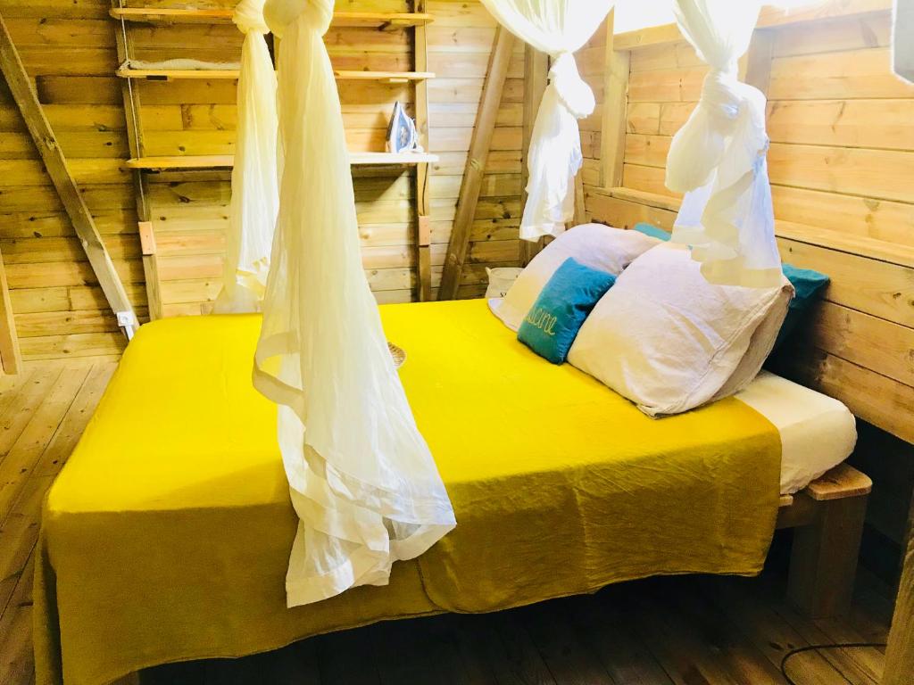 Postel nebo postele na pokoji v ubytování Bungalow de charme vue mer