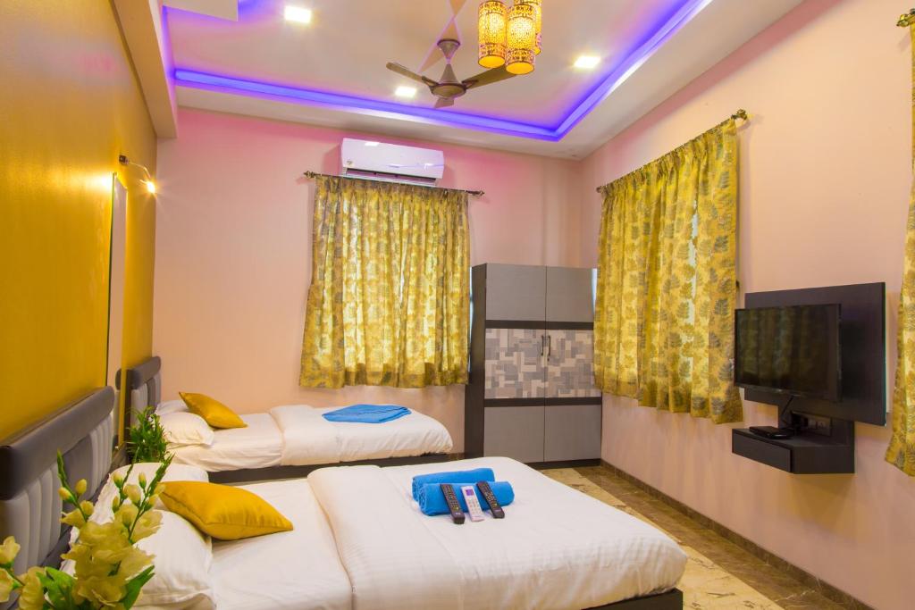 Postel nebo postele na pokoji v ubytování Hotel Tourister