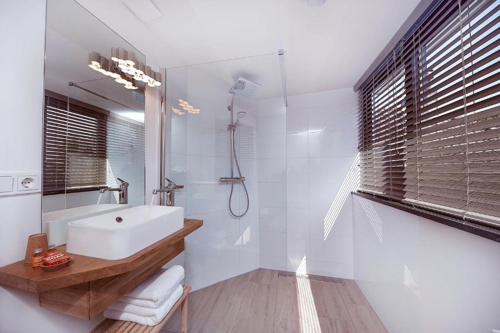 Koupelna v ubytování Boutique Hotel Bellevue