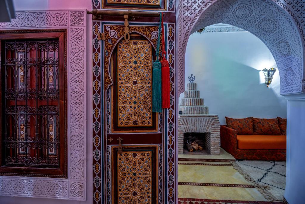 Posezení v ubytování Riad Safran et Cannelle & Spa