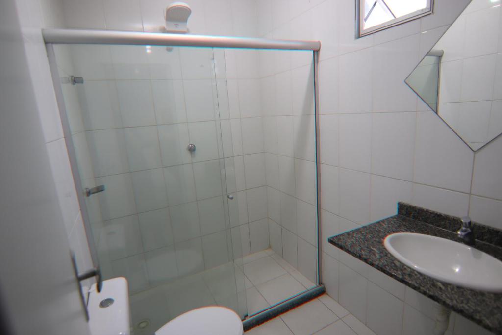 Koupelna v ubytování Hotel Dom Passos