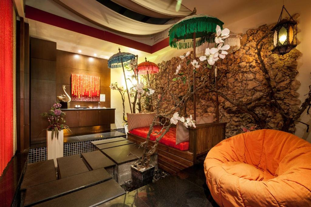 Posezení v ubytování Ouwei Motel