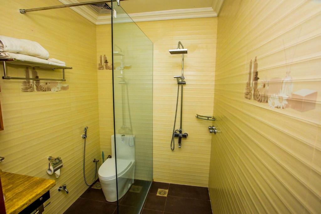 Koupelna v ubytování Euro Star Hotel