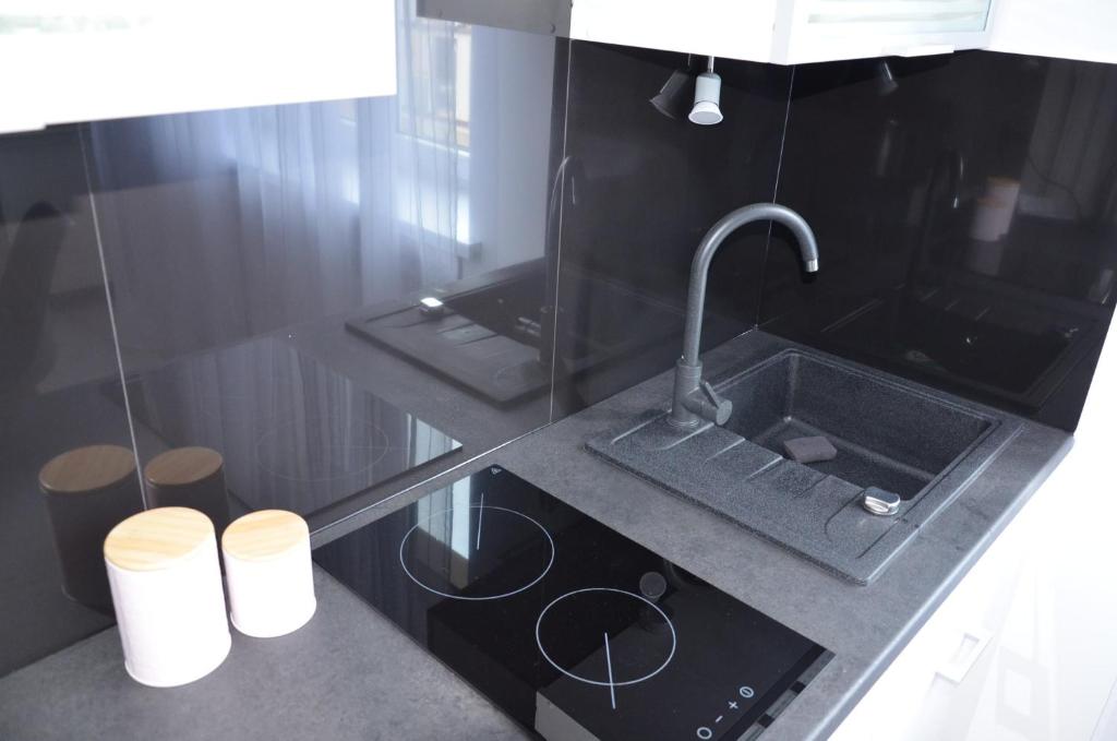 Kuchyňa alebo kuchynka v ubytovaní Multi Apartment Łąkowa 18/13