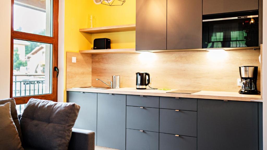 Kuchyňa alebo kuchynka v ubytovaní Apartamenty Sun & Snow Residence Karpacz