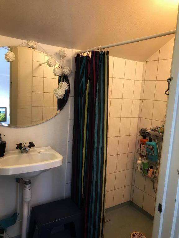 Koupelna v ubytování Det Gamla Panget