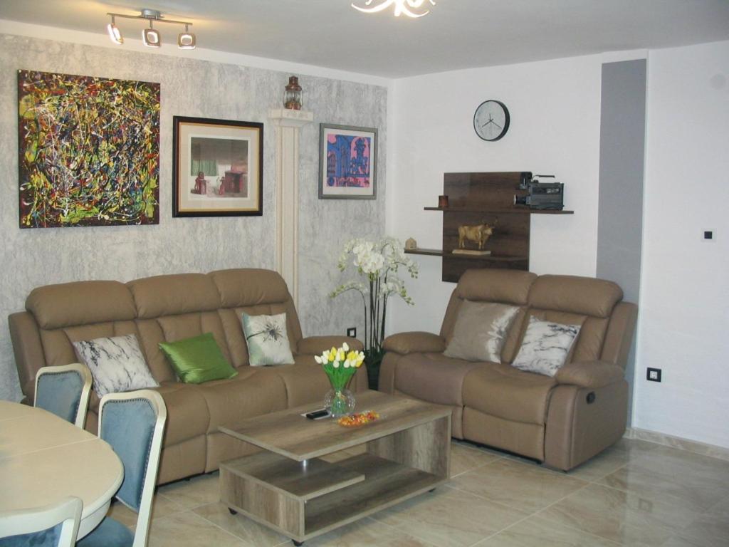 Posezení v ubytování Apartment Amfora on the ground floor