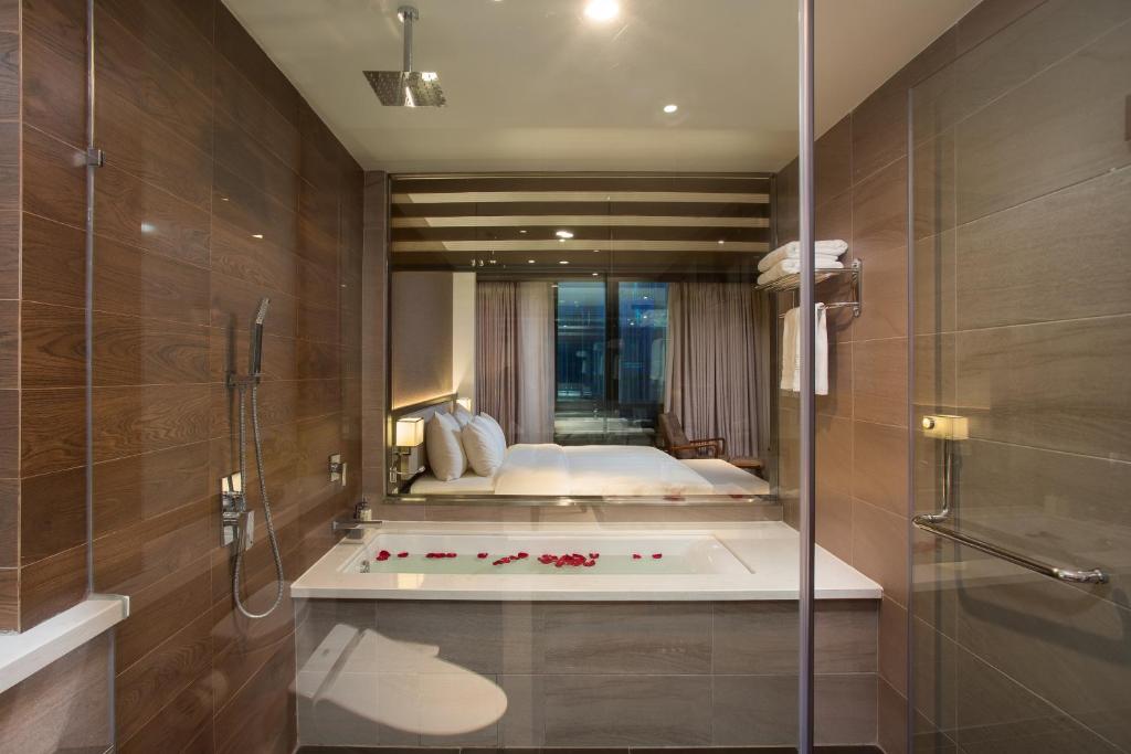 Koupelna v ubytování Grandiose Hotel & Spa