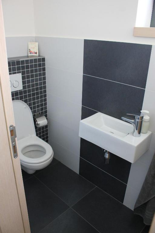 Koupelna v ubytování Apartments Severka
