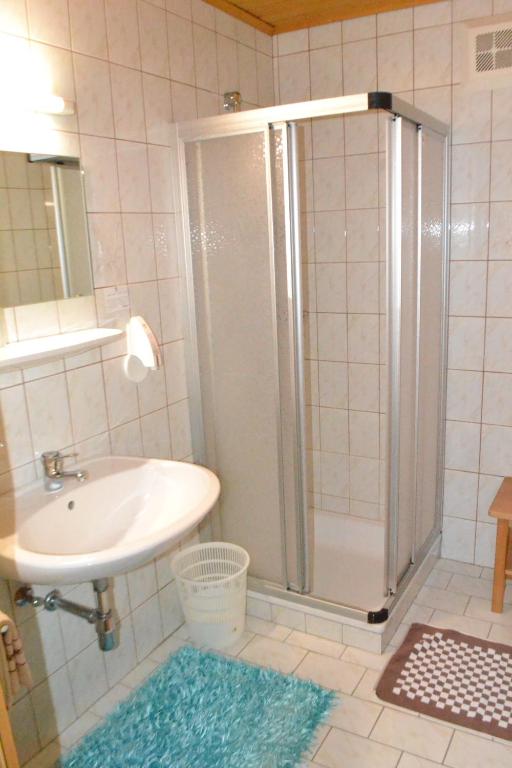 Kúpeľňa v ubytovaní Innviertler Berggasthof