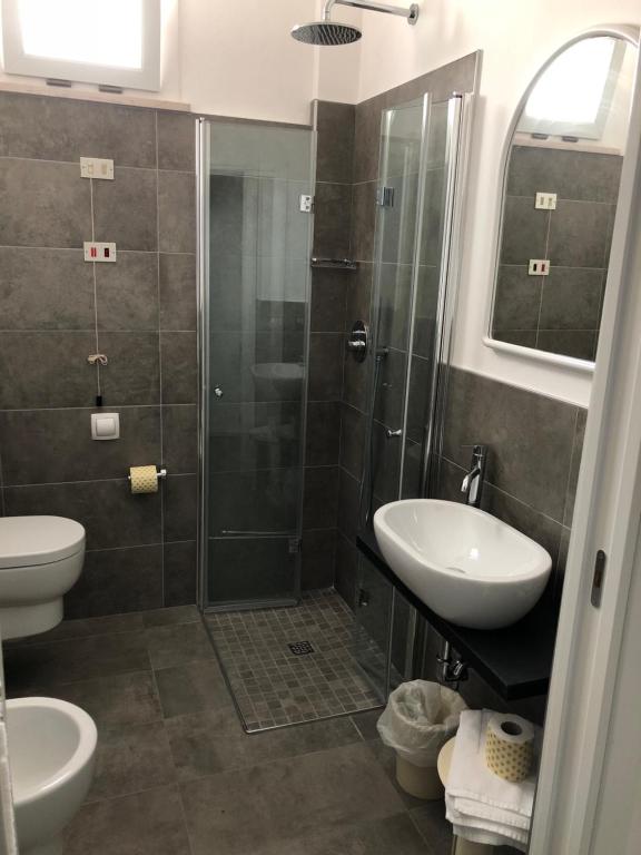 Koupelna v ubytování Hotel Eugenio