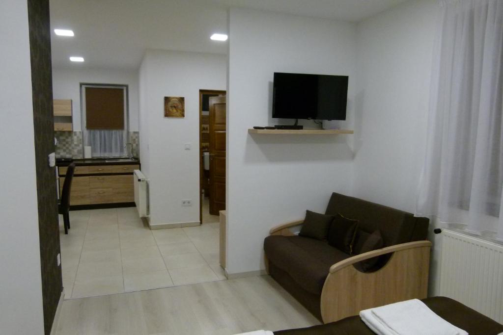 TV a/nebo společenská místnost v ubytování Wolf House Apartman