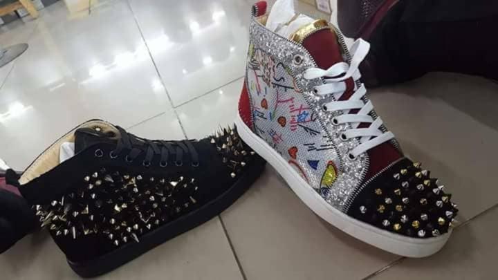 a pair of shoes sitting on a floor at Chillian in Chillán