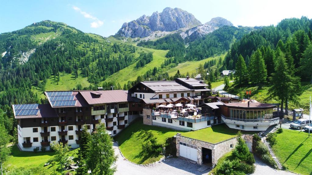 Et luftfoto af Plattner's Alpenhotel