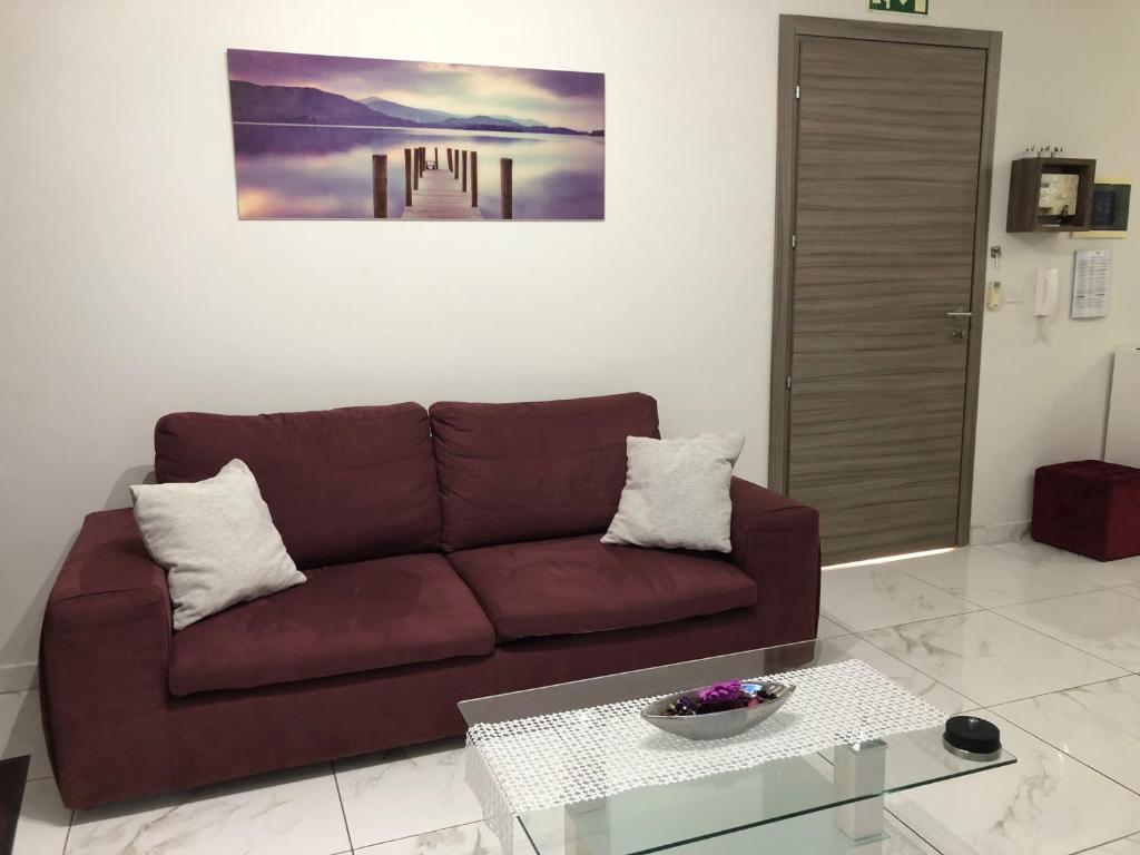 Posezení v ubytování Marsascala Sea View Apartment & Penthouse