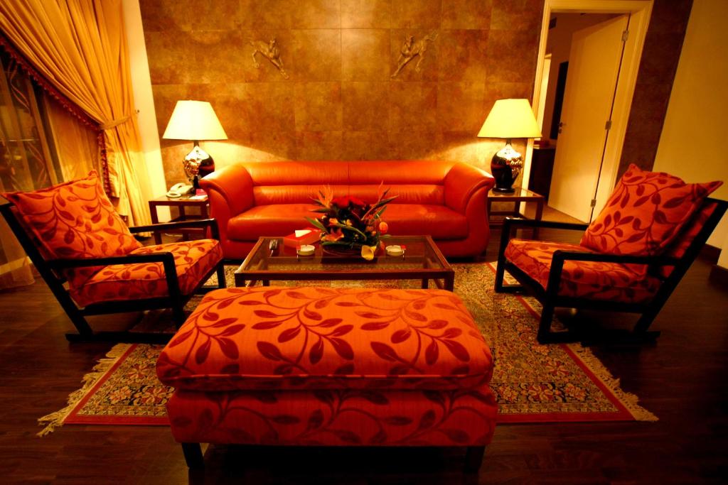 Posezení v ubytování Markazia Suites