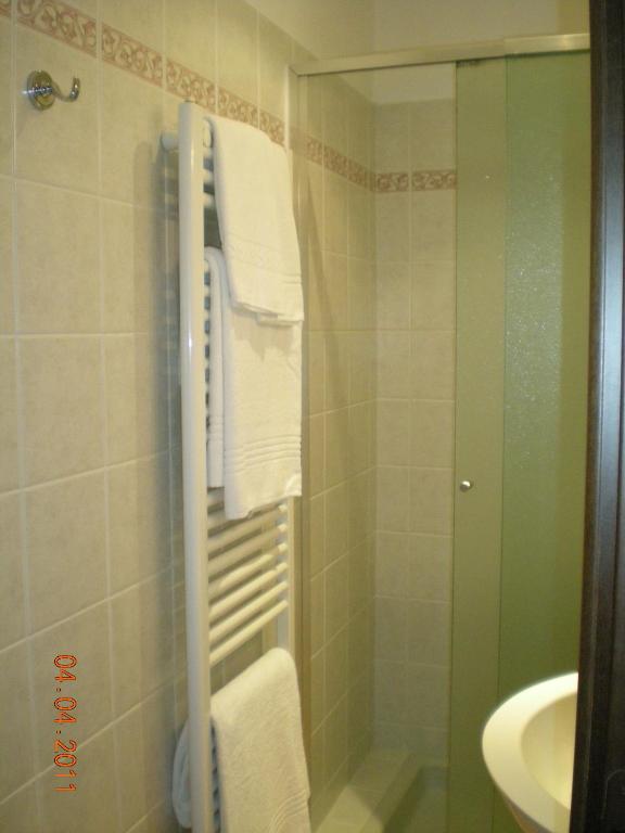 Koupelna v ubytování Hotel La Locanda